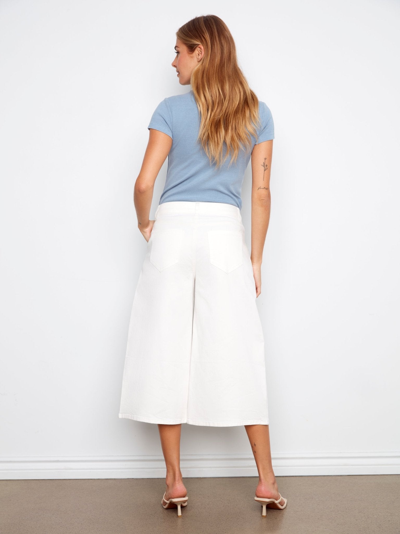 Cropped Colored Twill Palazzo Pants - Charlie B - 690178764295 - Sugar River Shoppe - 