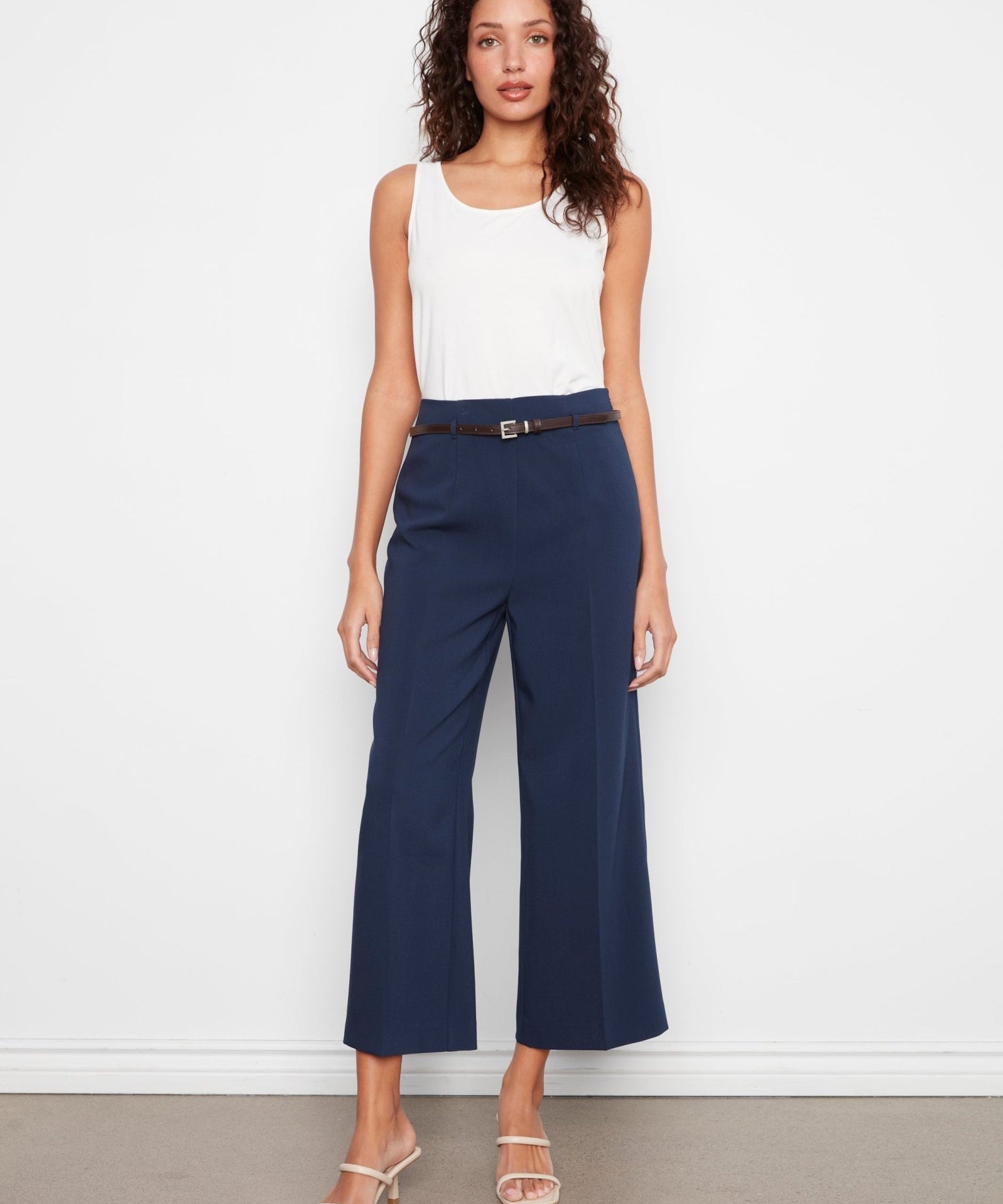 Cropped Dressy Belted Pants - Charlie B - 690178714283 - Sugar River Shoppe - 