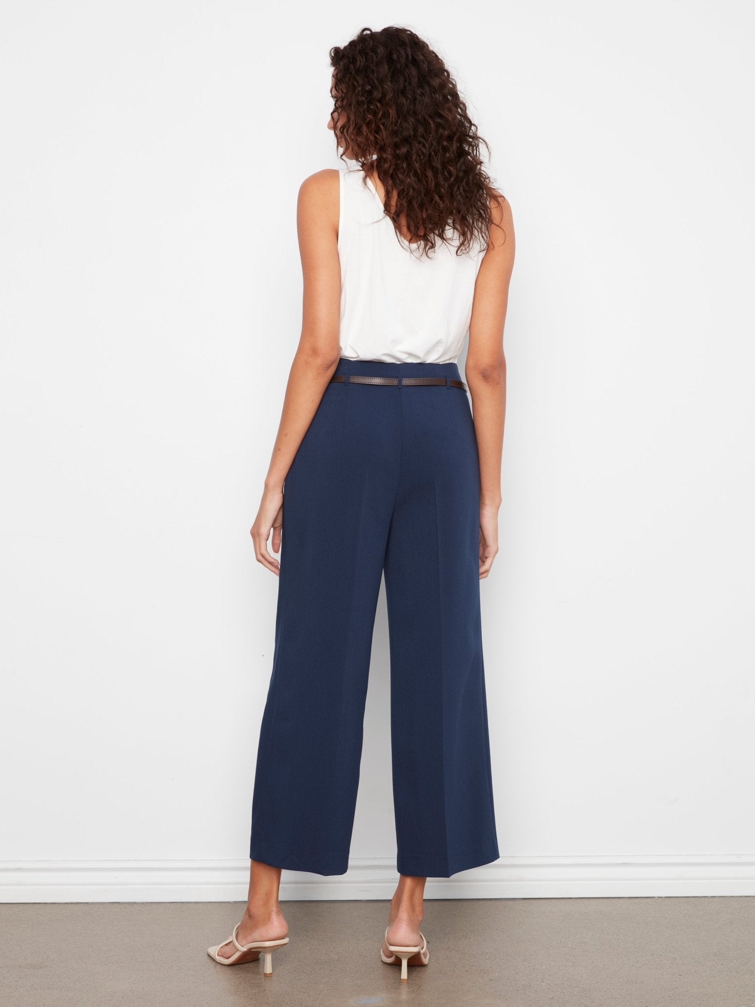 Cropped Dressy Belted Pants - Charlie B - 690178714283 - Sugar River Shoppe - 