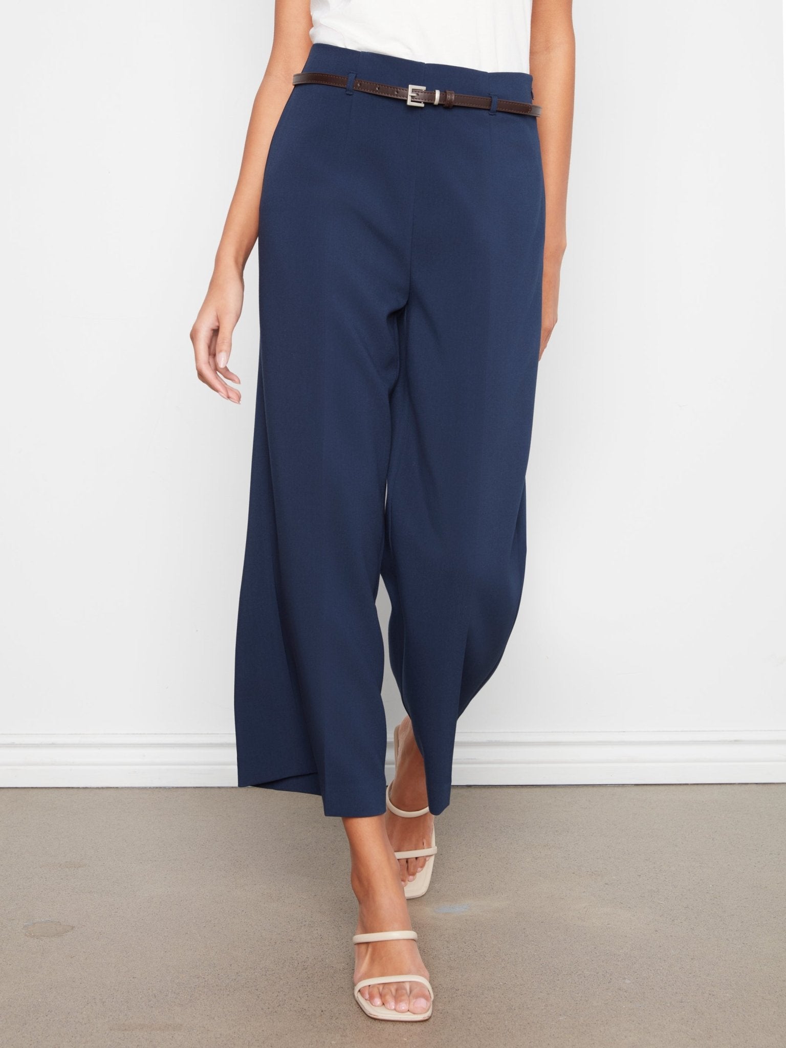 Cropped Dressy Belted Pants - Charlie B - 690178714283 - Sugar River Shoppe - 
