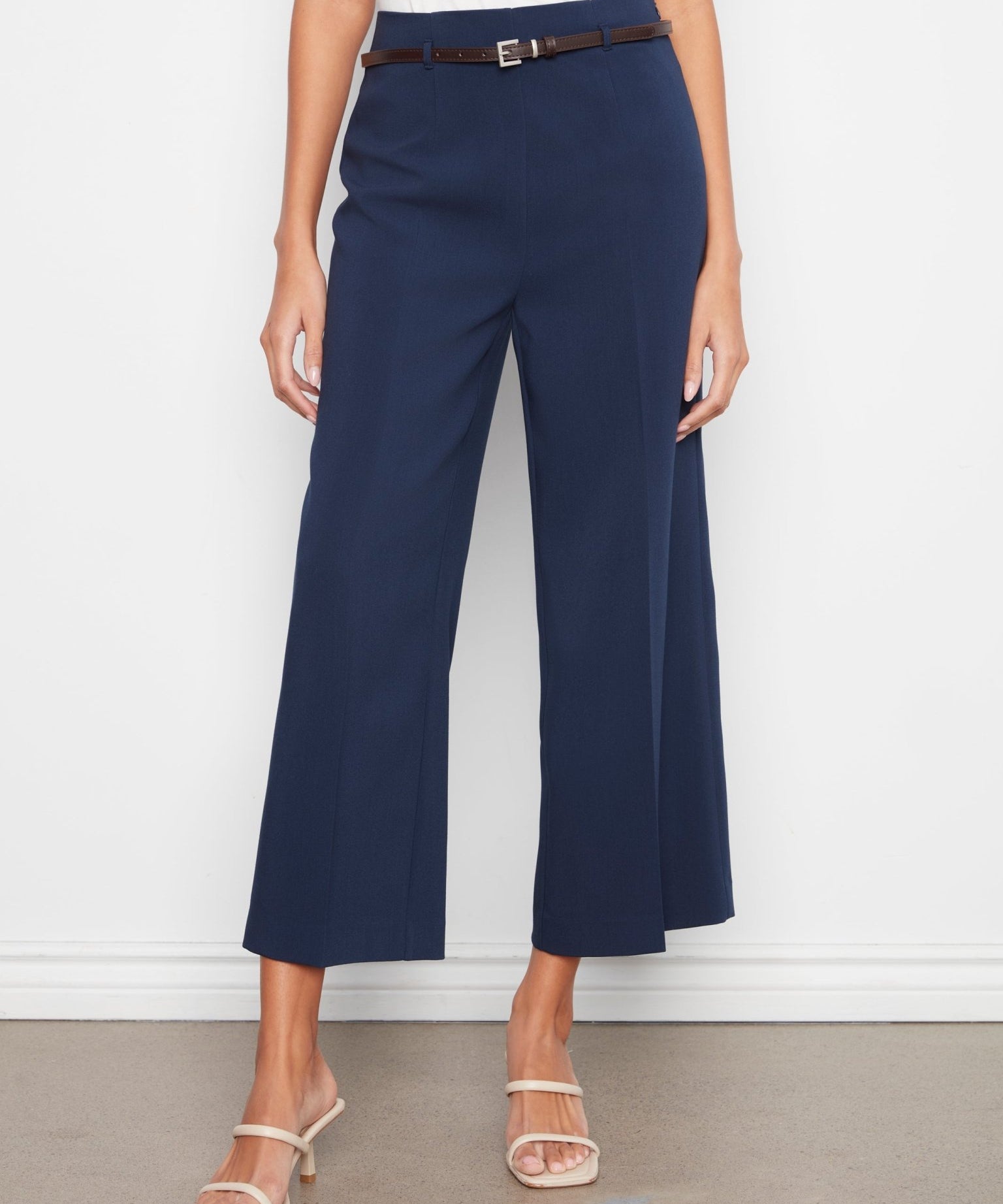Cropped Dressy Belted Pants - Charlie B - 690178714283 - Sugar River Shoppe - 