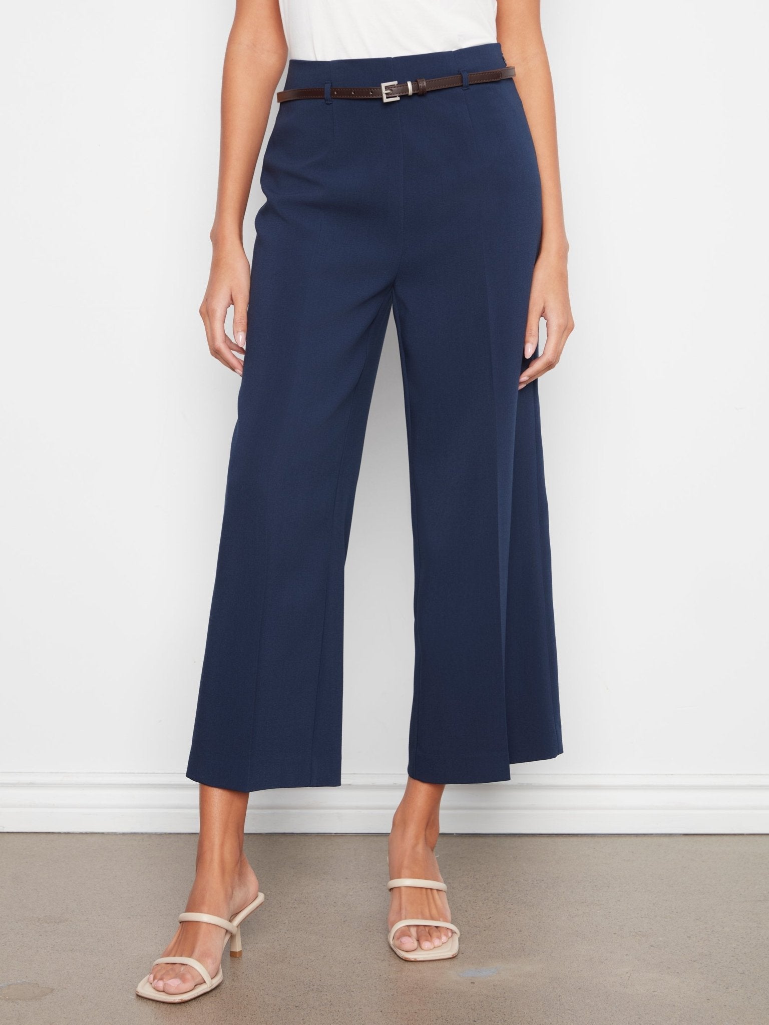 Cropped Dressy Belted Pants - Charlie B - 690178714283 - Sugar River Shoppe - 