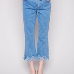 Cropped Jeans with Fringed Hem - Charlie B - 690178620867 - Sugar River Shoppe - 