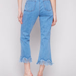 Cropped Jeans with Fringed Hem - Charlie B - 690178620867 - Sugar River Shoppe - 