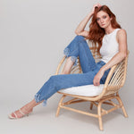 Cropped Jeans with Fringed Hem - Charlie B - 690178620867 - Sugar River Shoppe - 