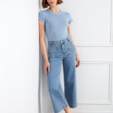 Cropped Patch Pocket Flare Jeans - Blue Jean - Charlie B - 690178727610 - Sugar River Shoppe - 