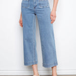 Cropped Patch Pocket Flare Jeans - Blue Jean - Charlie B - 690178727610 - Sugar River Shoppe - 
