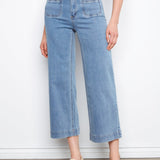 Cropped Patch Pocket Flare Jeans - Blue Jean - Charlie B - 690178727610 - Sugar River Shoppe - 