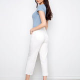 Cropped Wide Leg Colored Twill Pants with Patch Pocket - Charlie B - 690178730672 - Sugar River Shoppe - 