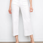 Cropped Wide Leg Colored Twill Pants with Patch Pocket - Charlie B - 690178730672 - Sugar River Shoppe - 
