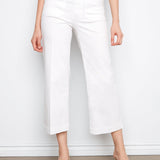 Cropped Wide Leg Colored Twill Pants with Patch Pocket - Charlie B - 690178730672 - Sugar River Shoppe - 