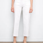 Cropped Wide Leg Colored Twill Pants with Patch Pocket - Charlie B - 690178730672 - Sugar River Shoppe - 