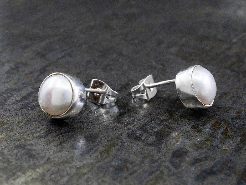 Modern Pearl Studs