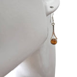 Tiger Eye Silver Earrings On Hooks