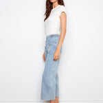 Drawstring Wide Leg Denim Pants with Patch Pocket - Charlie B - 690178731877 - Sugar River Shoppe - 