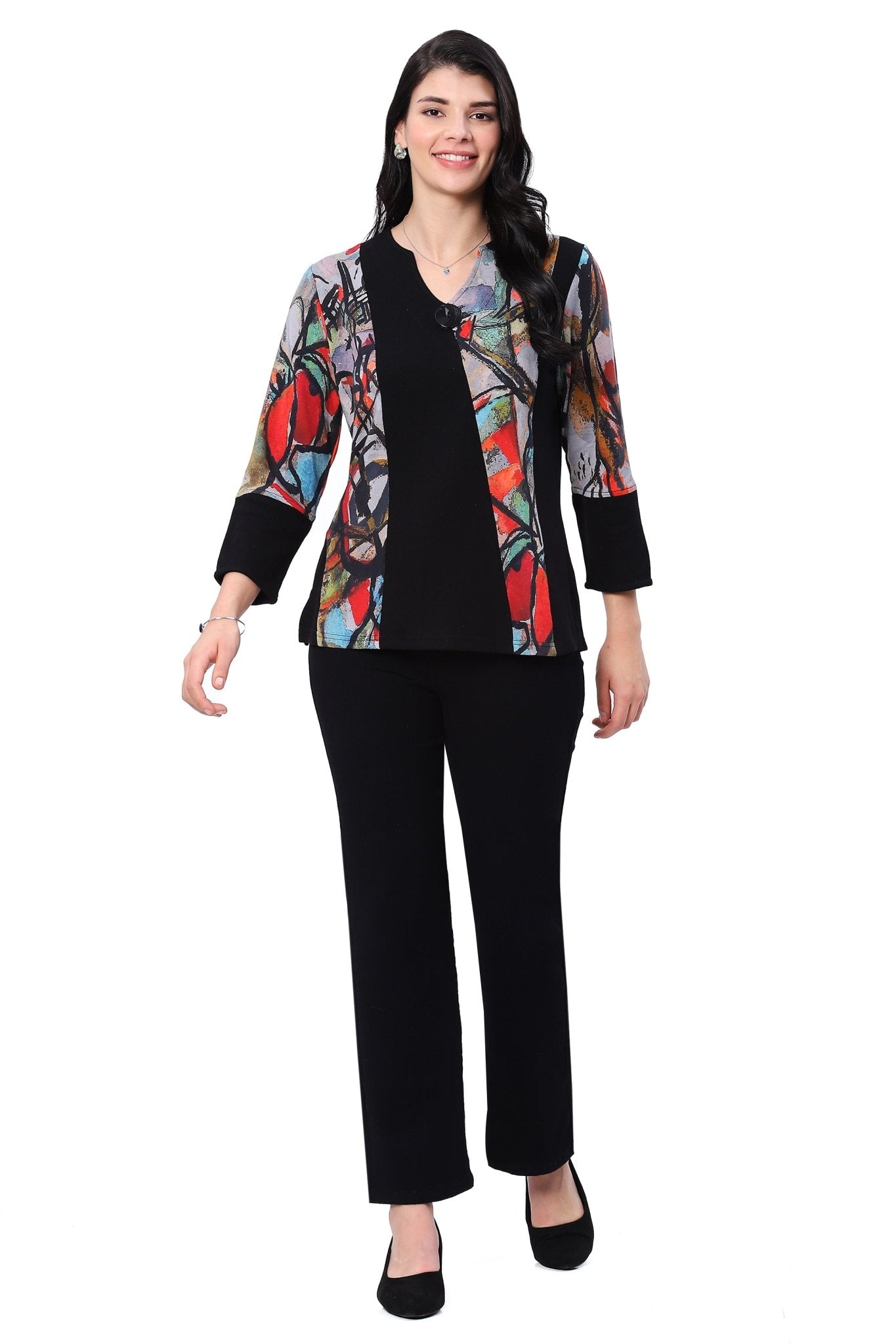 Dylan V - Neck Top - Parsley and Sage - 92925992 - Sugar River Shoppe - 