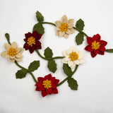 Garland - Christmas Decor - Poinsettia Three Colors