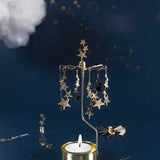 Rotary Candleholder, Night Sky, Gold
