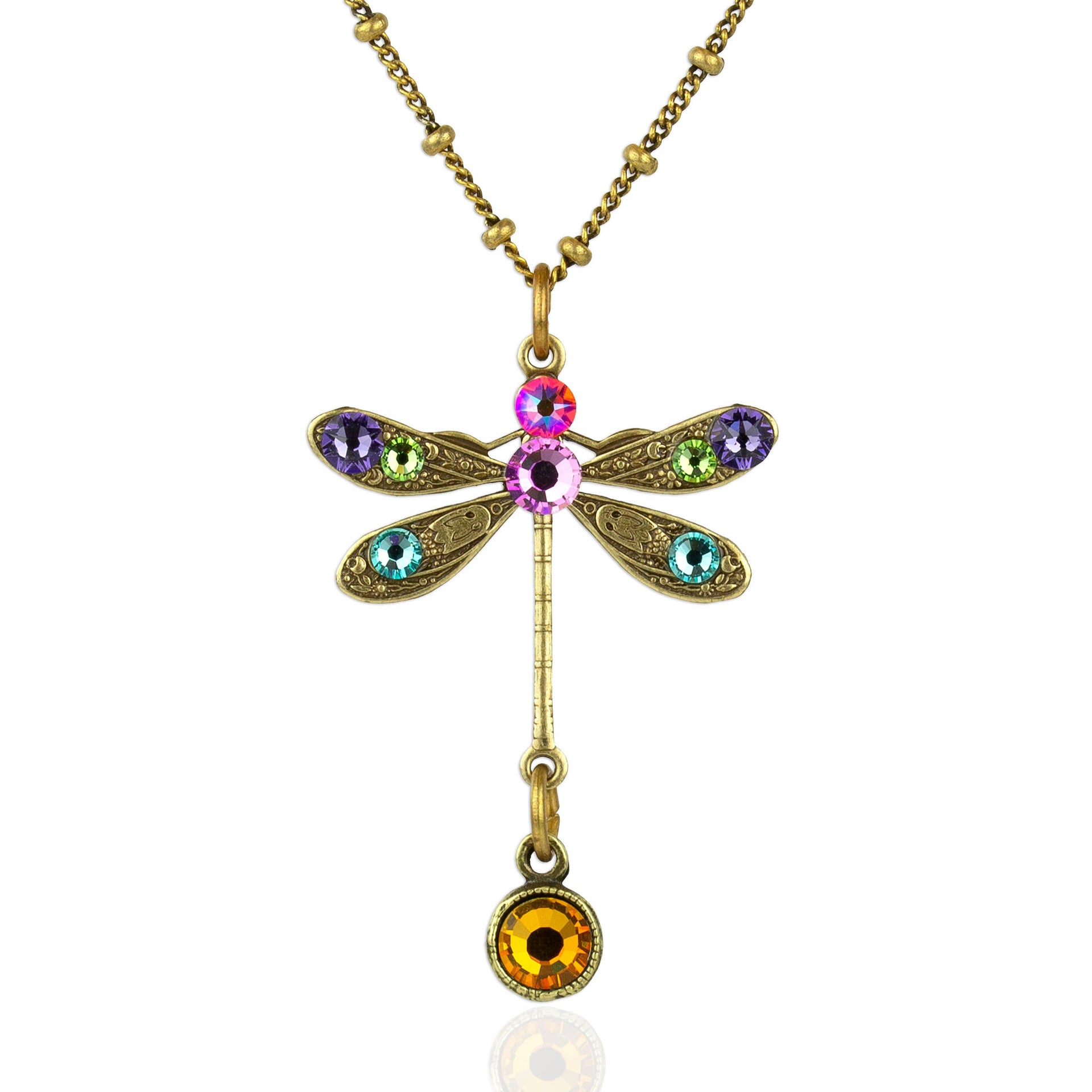 Sylvie  Crystal Dragonfly Necklace