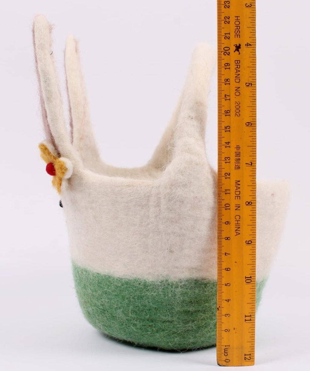 Easter Decor - Felt Easter Basket with Bunny Ears - The Winding Road - 9453864 - Sugar River Shoppe - 