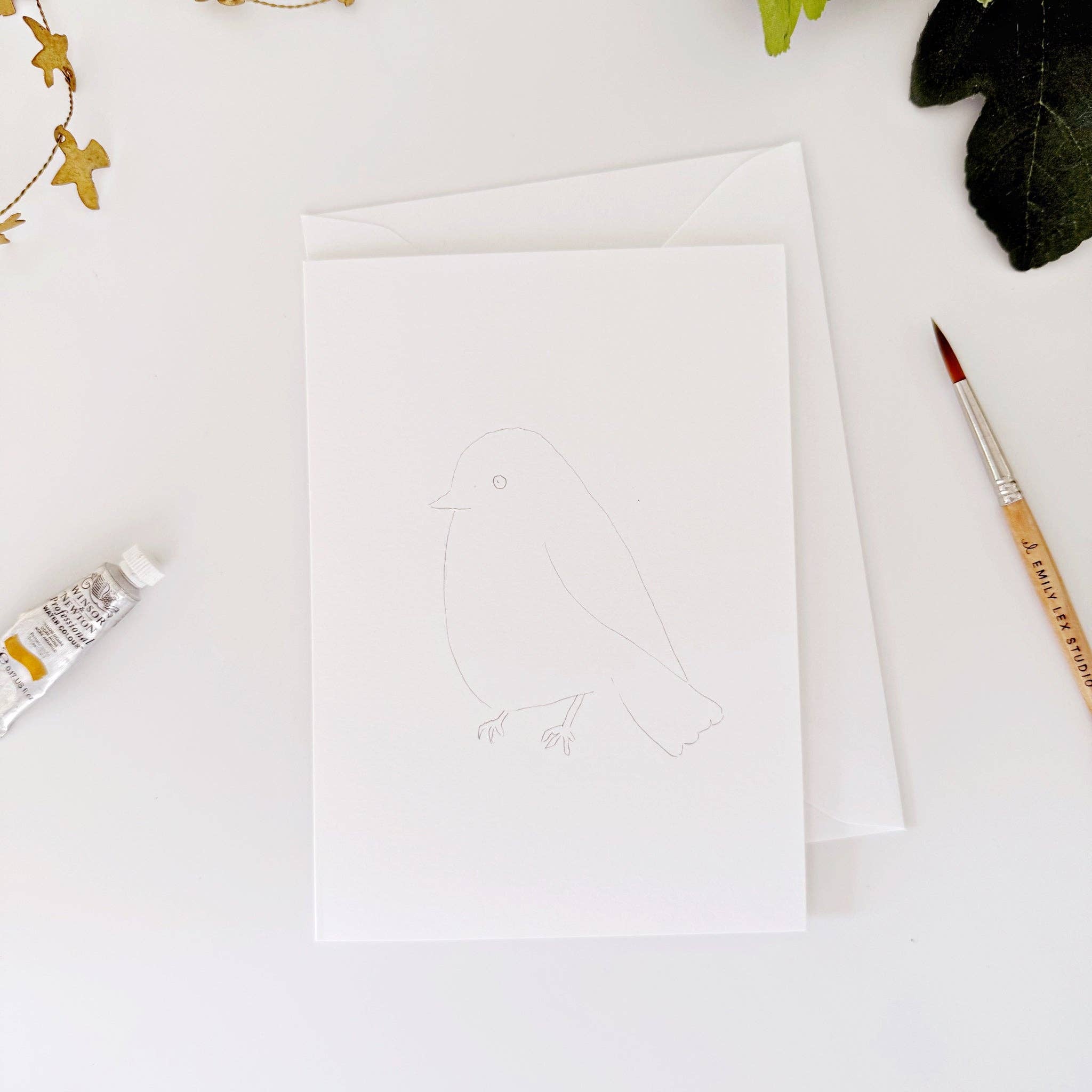 Backyard birds paintable notecards - Sugar River Shoppe