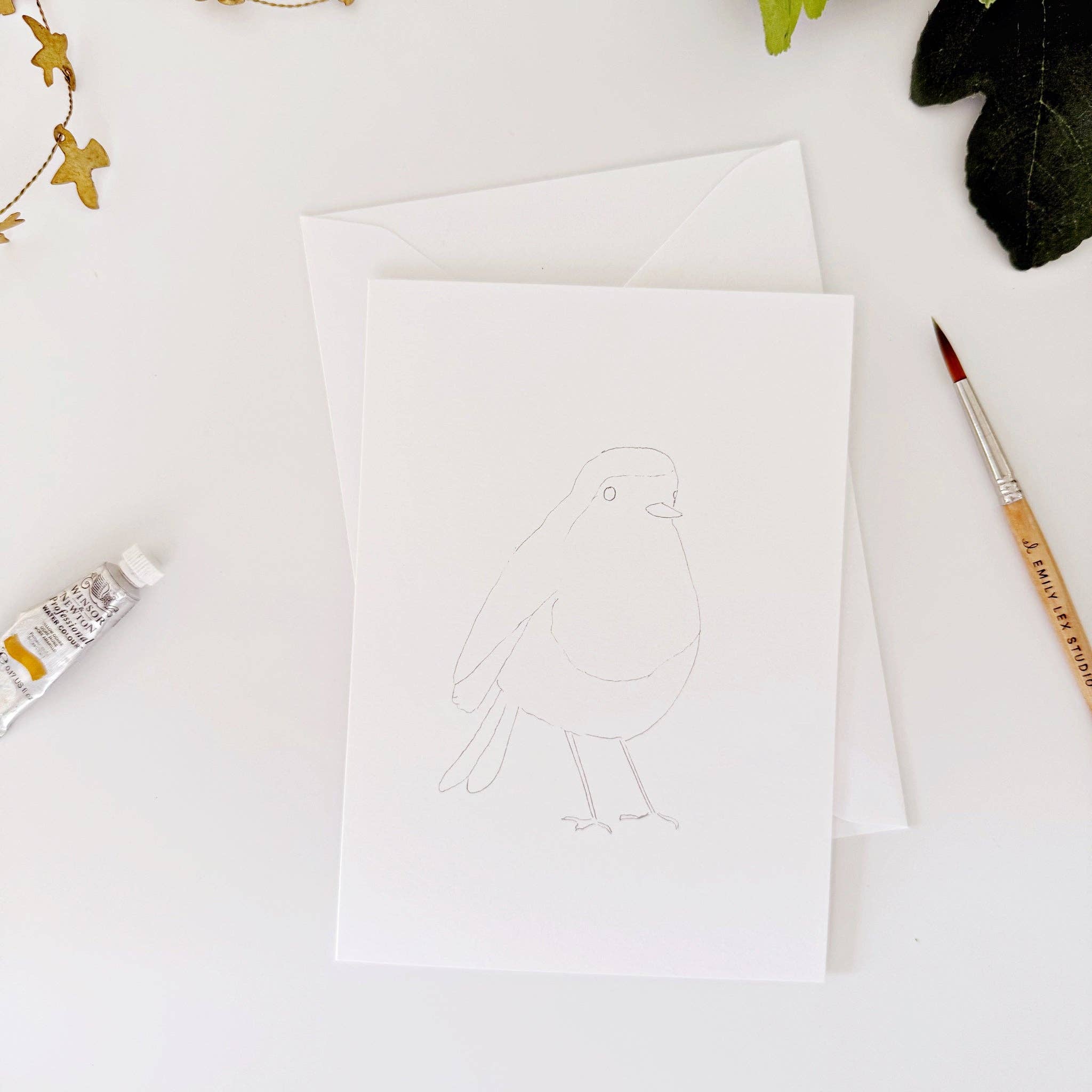 Backyard birds paintable notecards - Sugar River Shoppe
