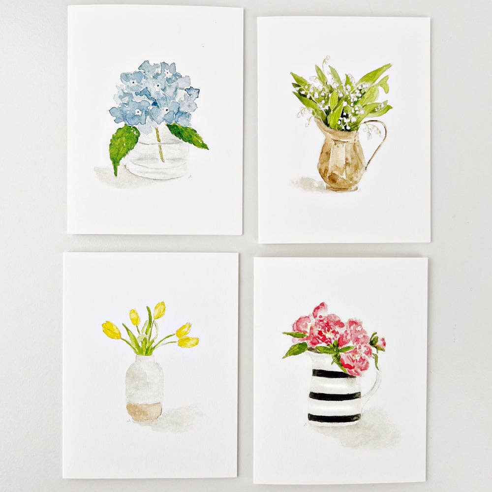 Flower notecards set - Sugar River Shoppe