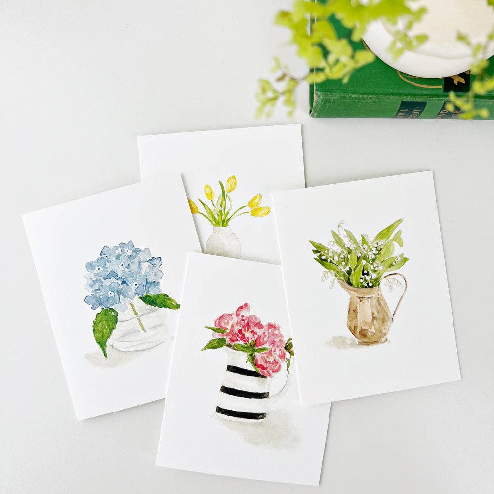 Flower notecards set - Sugar River Shoppe