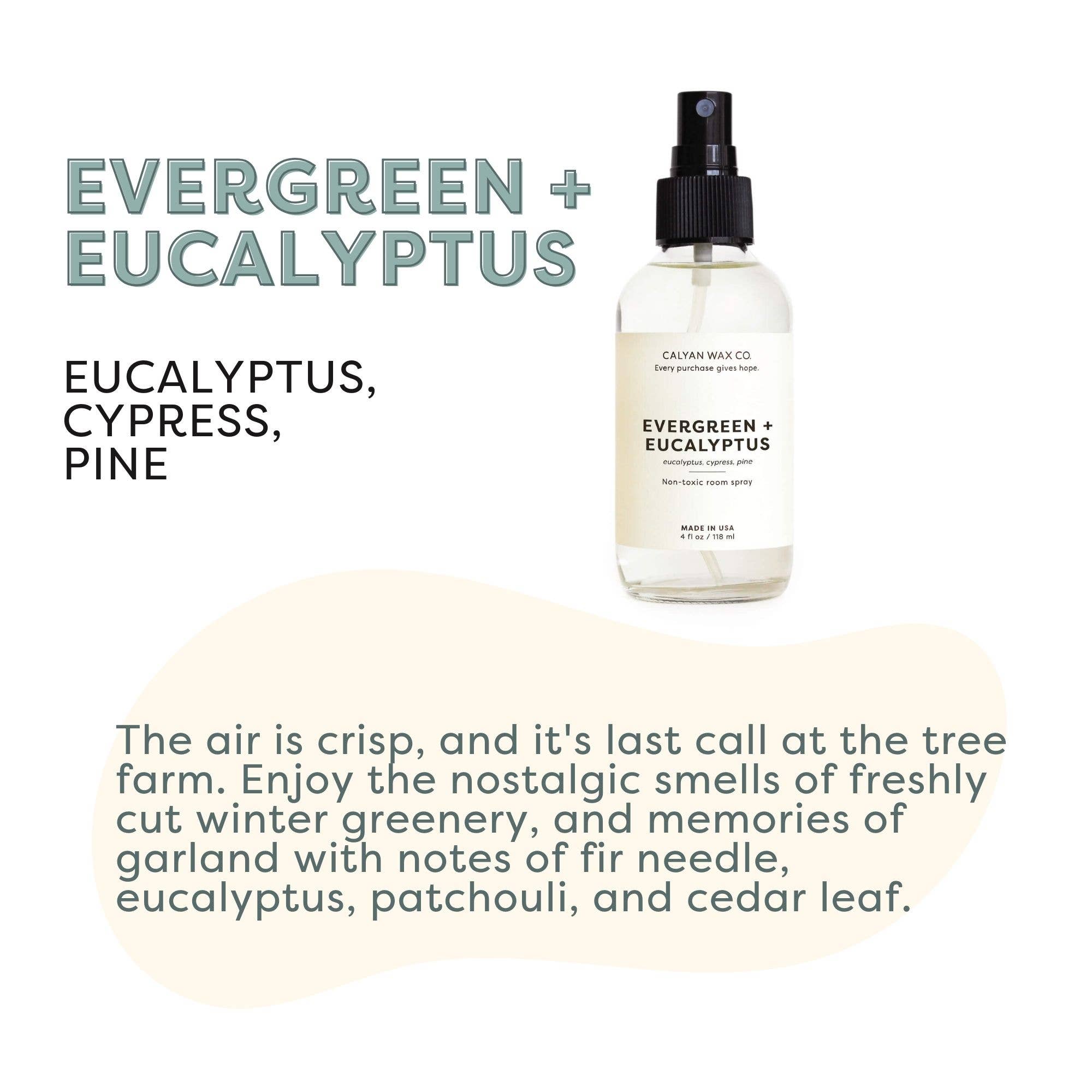 Evergreen + Eucalyptus - Room Spray - Calyan Wax Co. - 850048226012 - Sugar River Shoppe - 