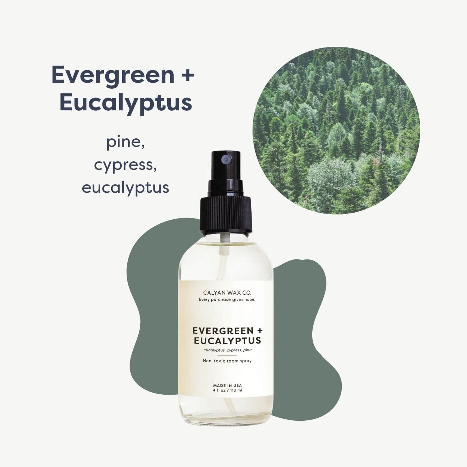 Evergreen + Eucalyptus - Room Spray - Calyan Wax Co. - 850048226012 - Sugar River Shoppe - 