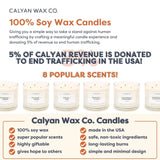 Evergreen+Eucalyptus - 3 Wick Clear Glass Tumbler Soy Candle - Calyan Wax Co. - 856207008307 - Sugar River Shoppe - 