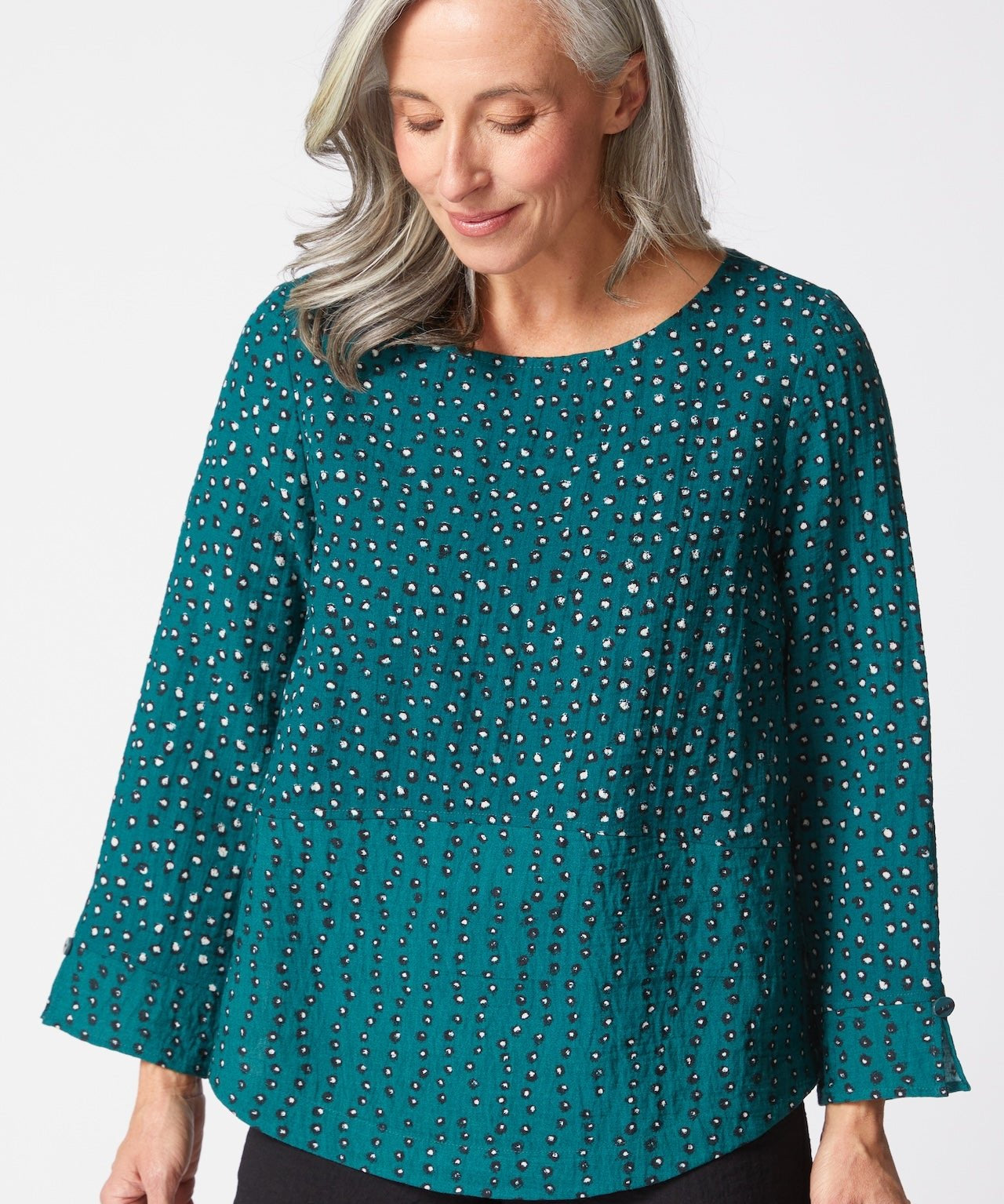 Express Dot Mix Side Button Tunic - Habitat - 194451627494 - Sugar River Shoppe - 