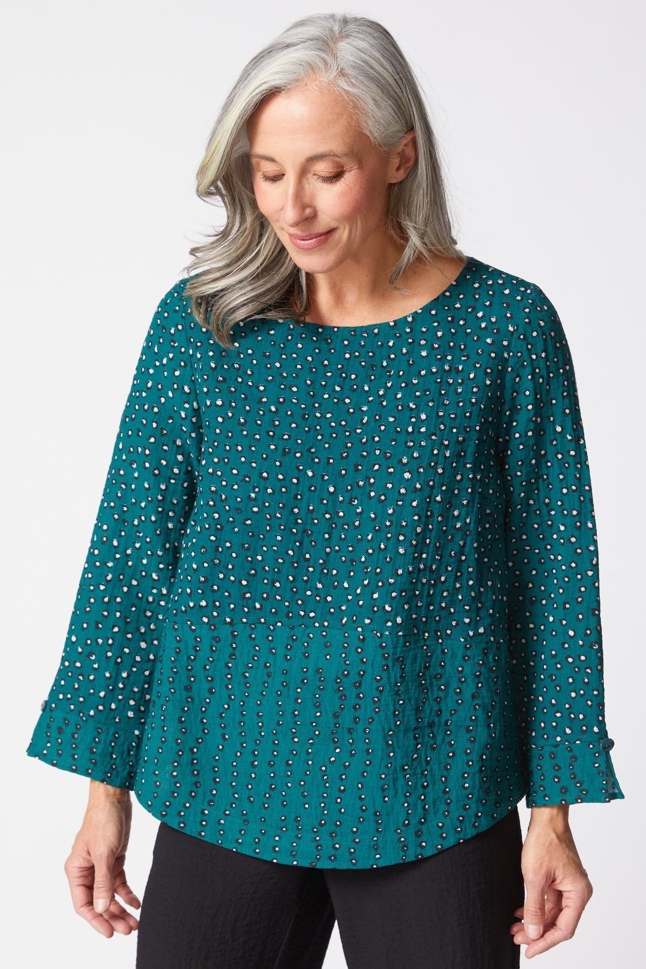 Express Dot Mix Side Button Tunic - Habitat - 194451627494 - Sugar River Shoppe - 