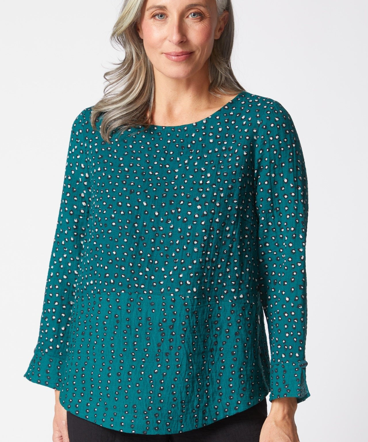 Express Dot Mix Side Button Tunic - Habitat - 194451627494 - Sugar River Shoppe - 