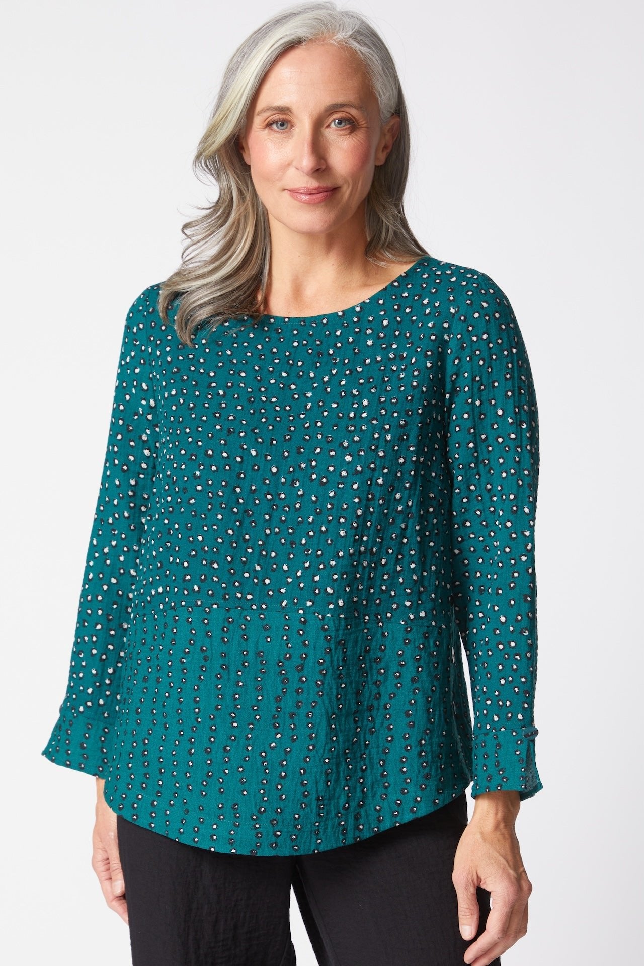 Express Dot Mix Side Button Tunic - Habitat - 194451627494 - Sugar River Shoppe - 