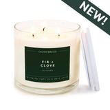 Fir + Clove - 3 Wick Clear Glass Tumbler Soy Candle