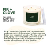 Fir + Clove - 3 Wick Clear Glass Tumbler Soy Candle