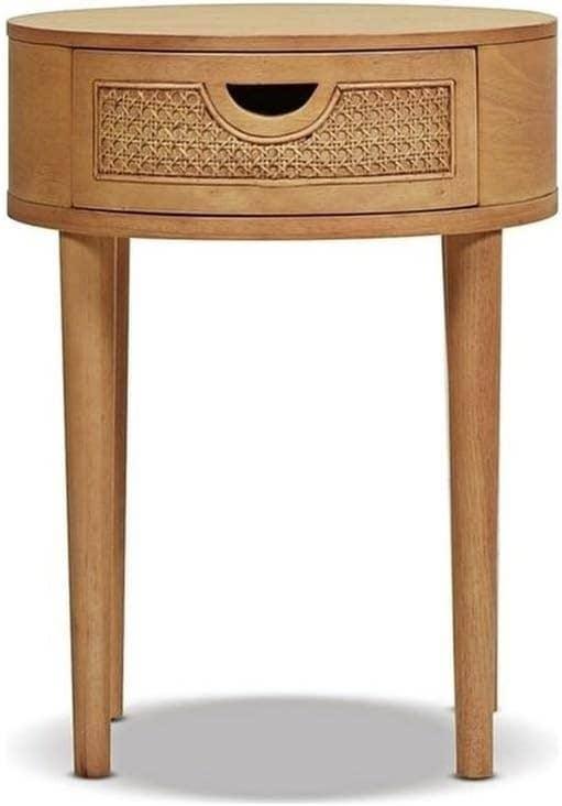 Cabana Nightstand, Natural Brown Oak Wood - Sugar River Shoppe