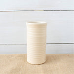 Farmhouse Ridges Short Vase - Drift White - Rowe Pottery - 85878312 - Sugar River Shoppe - 