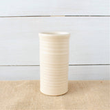 Farmhouse Ridges Short Vase - Drift White - Rowe Pottery - 85878312 - Sugar River Shoppe - 