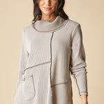 Opposites Attract Contrast Cowl Tunic - Dove