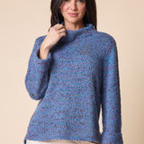 Confetti Funnel Neck Pullover - Harbor