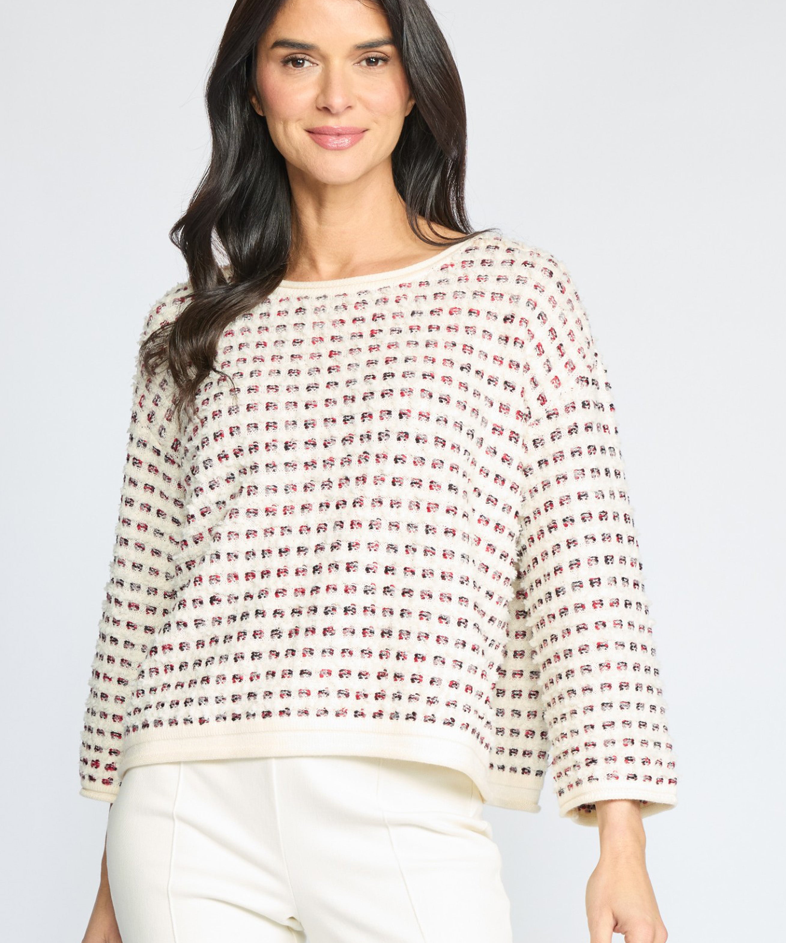 Velura Knit Lustre Pullover - Ivory
