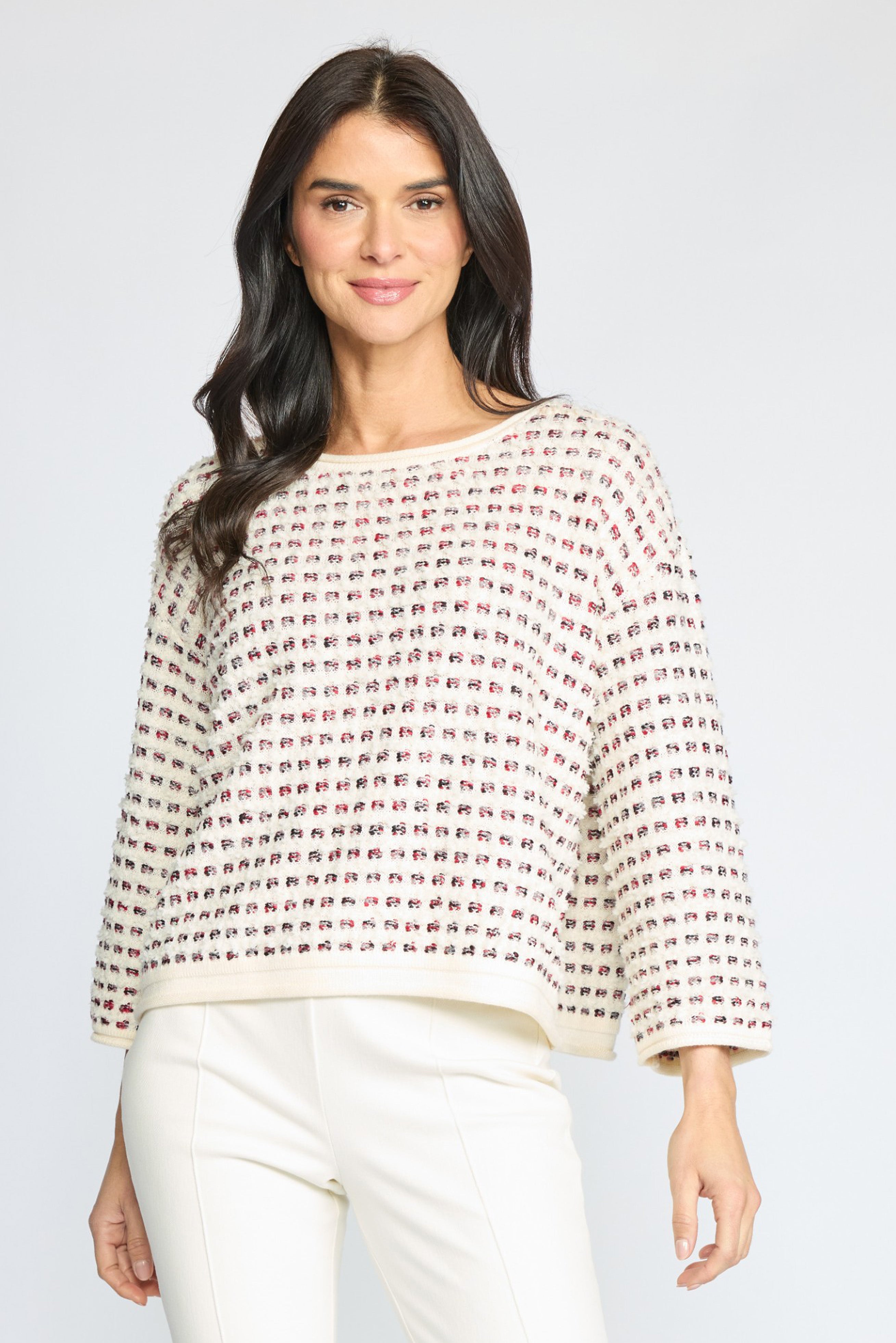 Velura Knit Lustre Pullover - Ivory