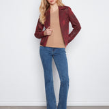 Vintage Faux Leather Merlot