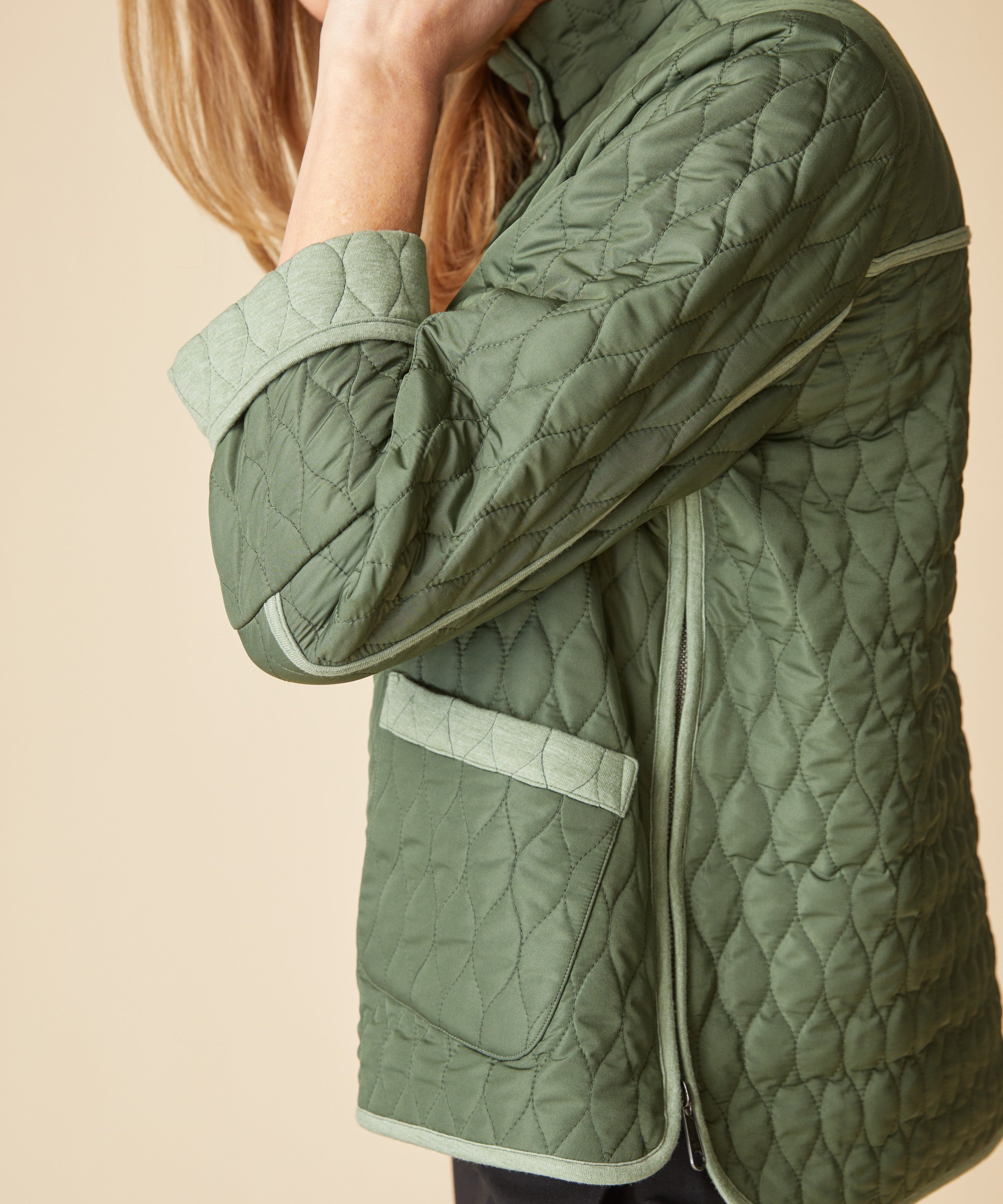 Double Faced Quilts Urban Jacket - Fern