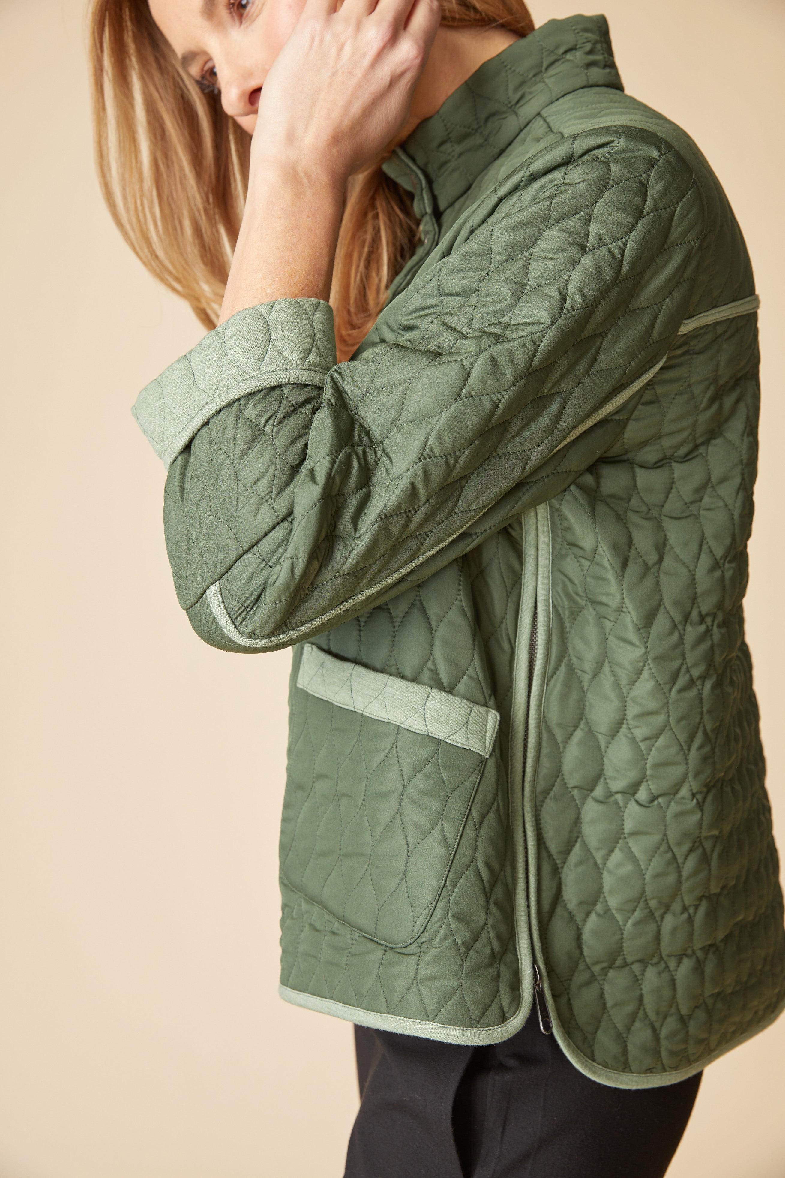 Double Faced Quilts Urban Jacket - Fern