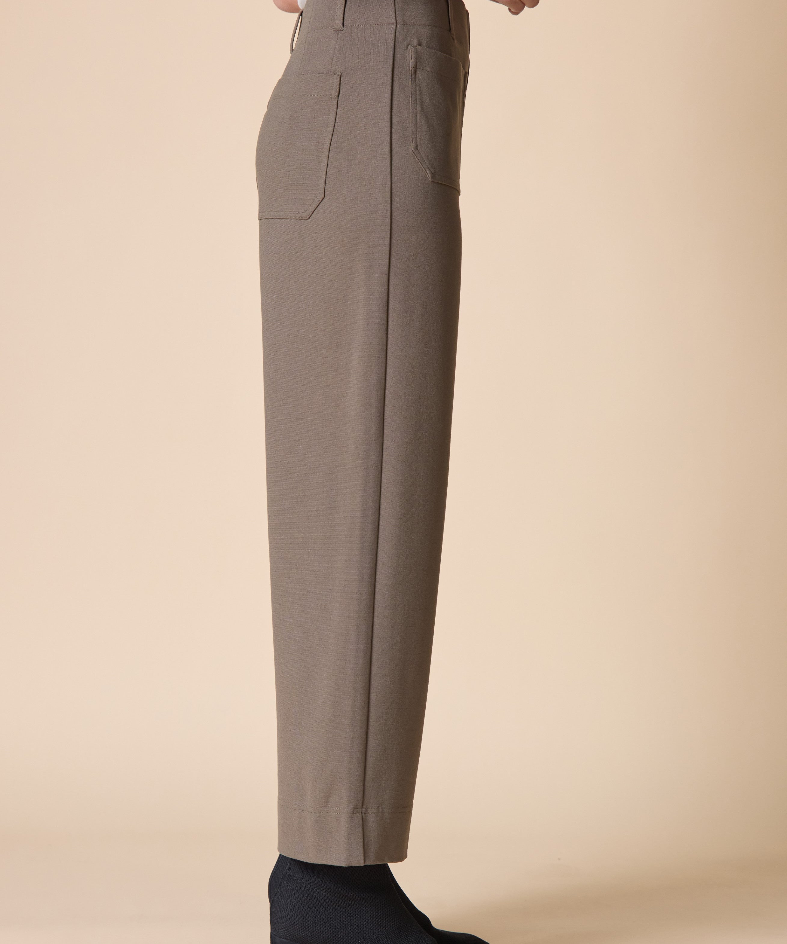 Luxe Ponte Flood Pant - Umber