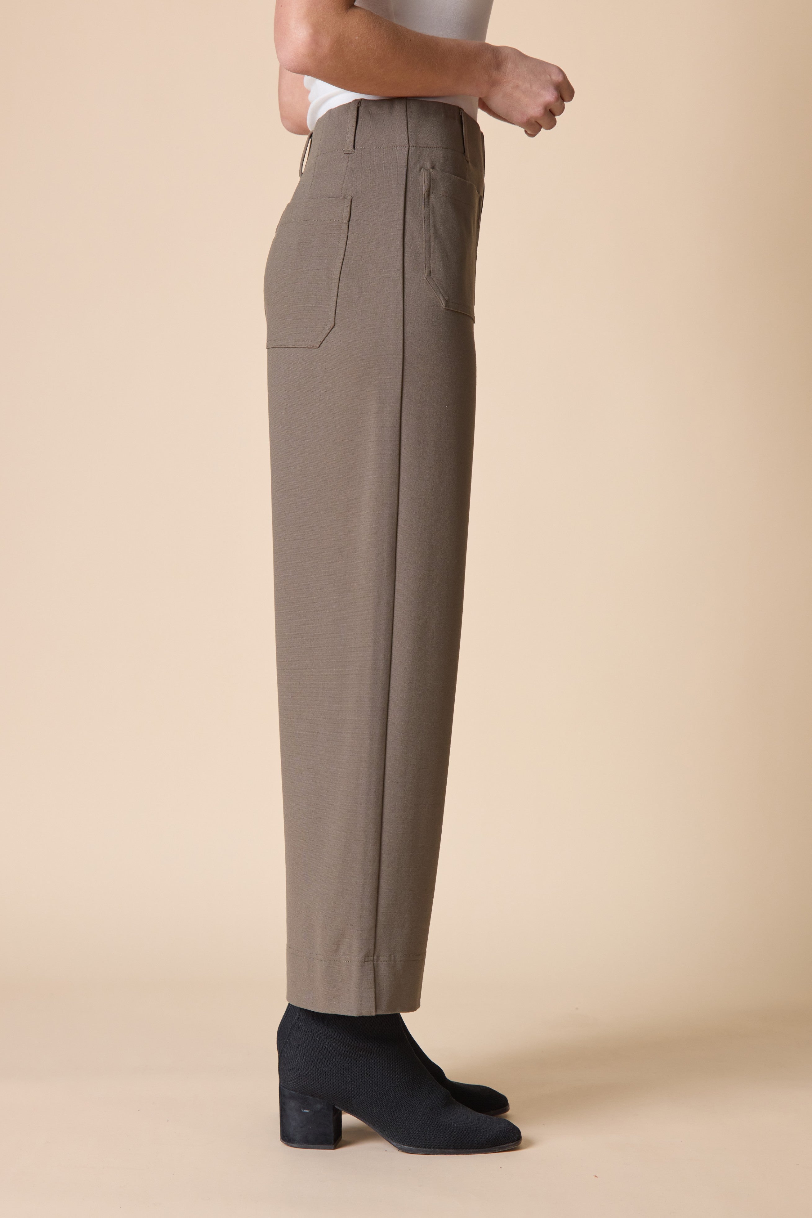 Luxe Ponte Flood Pant - Umber