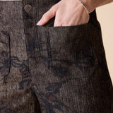 Luxe Cord Patch Pocket Ankle Pant - Umber